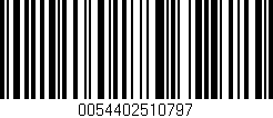 Código de barras (EAN, GTIN, SKU, ISBN): '0054402510797'