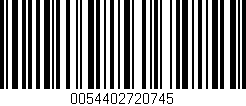 Código de barras (EAN, GTIN, SKU, ISBN): '0054402720745'