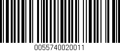 Código de barras (EAN, GTIN, SKU, ISBN): '0055740020011'
