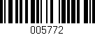 Código de barras (EAN, GTIN, SKU, ISBN): '005772'