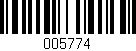 Código de barras (EAN, GTIN, SKU, ISBN): '005774'