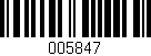 Código de barras (EAN, GTIN, SKU, ISBN): '005847'