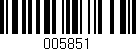 Código de barras (EAN, GTIN, SKU, ISBN): '005851'