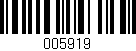 Código de barras (EAN, GTIN, SKU, ISBN): '005919'