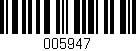 Código de barras (EAN, GTIN, SKU, ISBN): '005947'