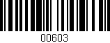 Código de barras (EAN, GTIN, SKU, ISBN): '00603'