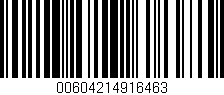 Código de barras (EAN, GTIN, SKU, ISBN): '00604214916463'