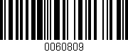 Código de barras (EAN, GTIN, SKU, ISBN): '0060809'