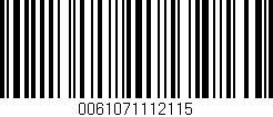 Código de barras (EAN, GTIN, SKU, ISBN): '0061071112115'