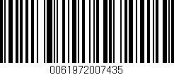 Código de barras (EAN, GTIN, SKU, ISBN): '0061972007435'
