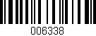 Código de barras (EAN, GTIN, SKU, ISBN): '006338'