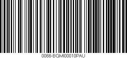 Código de barras (EAN, GTIN, SKU, ISBN): '0066-BGMI00010PAU'
