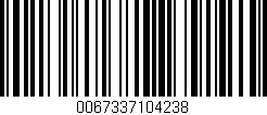 Código de barras (EAN, GTIN, SKU, ISBN): '0067337104238'