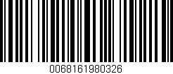 Código de barras (EAN, GTIN, SKU, ISBN): '0068161980326'