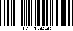 Código de barras (EAN, GTIN, SKU, ISBN): '0070070244444'