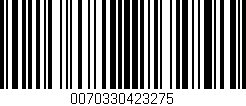 Código de barras (EAN, GTIN, SKU, ISBN): '0070330423275'
