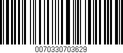 Código de barras (EAN, GTIN, SKU, ISBN): '0070330703629'