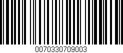 Código de barras (EAN, GTIN, SKU, ISBN): '0070330709003'