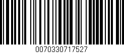 Código de barras (EAN, GTIN, SKU, ISBN): '0070330717527'