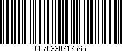 Código de barras (EAN, GTIN, SKU, ISBN): '0070330717565'