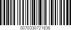 Código de barras (EAN, GTIN, SKU, ISBN): '0070330721838'