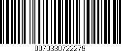 Código de barras (EAN, GTIN, SKU, ISBN): '0070330722279'