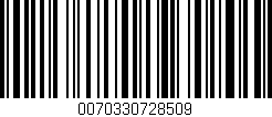 Código de barras (EAN, GTIN, SKU, ISBN): '0070330728509'