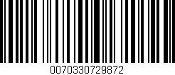 Código de barras (EAN, GTIN, SKU, ISBN): '0070330729872'