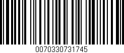 Código de barras (EAN, GTIN, SKU, ISBN): '0070330731745'