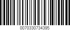 Código de barras (EAN, GTIN, SKU, ISBN): '0070330734395'