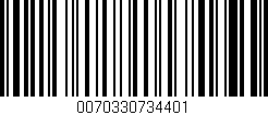 Código de barras (EAN, GTIN, SKU, ISBN): '0070330734401'