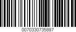 Código de barras (EAN, GTIN, SKU, ISBN): '0070330735897'