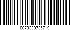 Código de barras (EAN, GTIN, SKU, ISBN): '0070330736719'