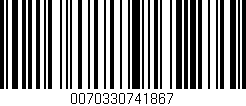 Código de barras (EAN, GTIN, SKU, ISBN): '0070330741867'