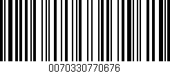 Código de barras (EAN, GTIN, SKU, ISBN): '0070330770676'
