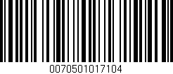Código de barras (EAN, GTIN, SKU, ISBN): '0070501017104'