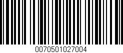 Código de barras (EAN, GTIN, SKU, ISBN): '0070501027004'