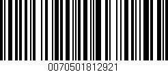 Código de barras (EAN, GTIN, SKU, ISBN): '0070501812921'