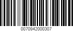 Código de barras (EAN, GTIN, SKU, ISBN): '0070942000307'
