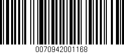 Código de barras (EAN, GTIN, SKU, ISBN): '0070942001168'