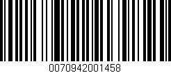 Código de barras (EAN, GTIN, SKU, ISBN): '0070942001458'
