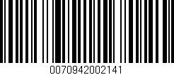 Código de barras (EAN, GTIN, SKU, ISBN): '0070942002141'