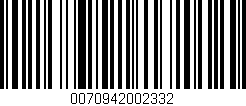 Código de barras (EAN, GTIN, SKU, ISBN): '0070942002332'