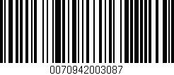 Código de barras (EAN, GTIN, SKU, ISBN): '0070942003087'