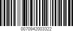 Código de barras (EAN, GTIN, SKU, ISBN): '0070942003322'