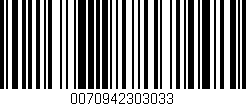 Código de barras (EAN, GTIN, SKU, ISBN): '0070942303033'