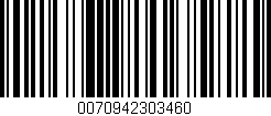 Código de barras (EAN, GTIN, SKU, ISBN): '0070942303460'