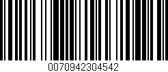 Código de barras (EAN, GTIN, SKU, ISBN): '0070942304542'