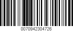 Código de barras (EAN, GTIN, SKU, ISBN): '0070942304726'