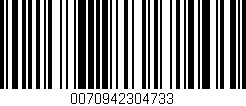 Código de barras (EAN, GTIN, SKU, ISBN): '0070942304733'